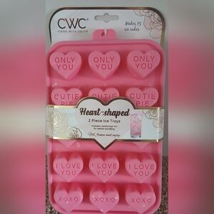 Heart Shaped Ice Cube Trays (2pack)